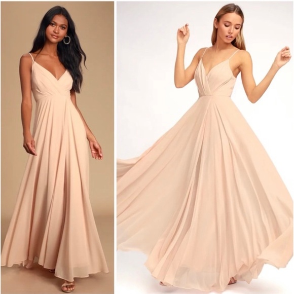 Lulu all about love blush pink maxi dress - Picture 1 of 3